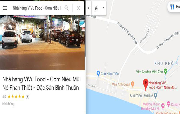 Bản đồ chỉ dẫn đường đi đến Cơm Niêu Vivu Food Mũi Né